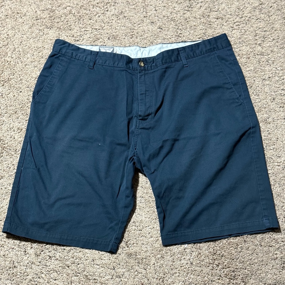 Volcom Straight Front Shorts - Size 40 - Blue Khaki